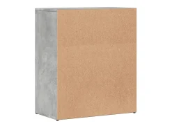 Aparador de madera ingeniería 2 uds gris hormigón 60x31x70 cm