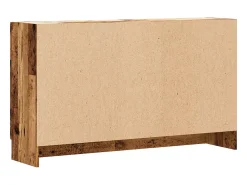 Aparador de madera ingeniería envejecida negro 120x30,5x70 cm