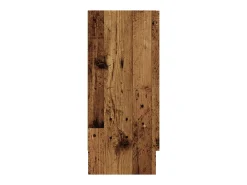 Aparador de madera ingeniería envejecida negro 120x30,5x70 cm