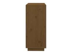 Aparador de madera maciza de pino marrón miel 74x35x80 cm