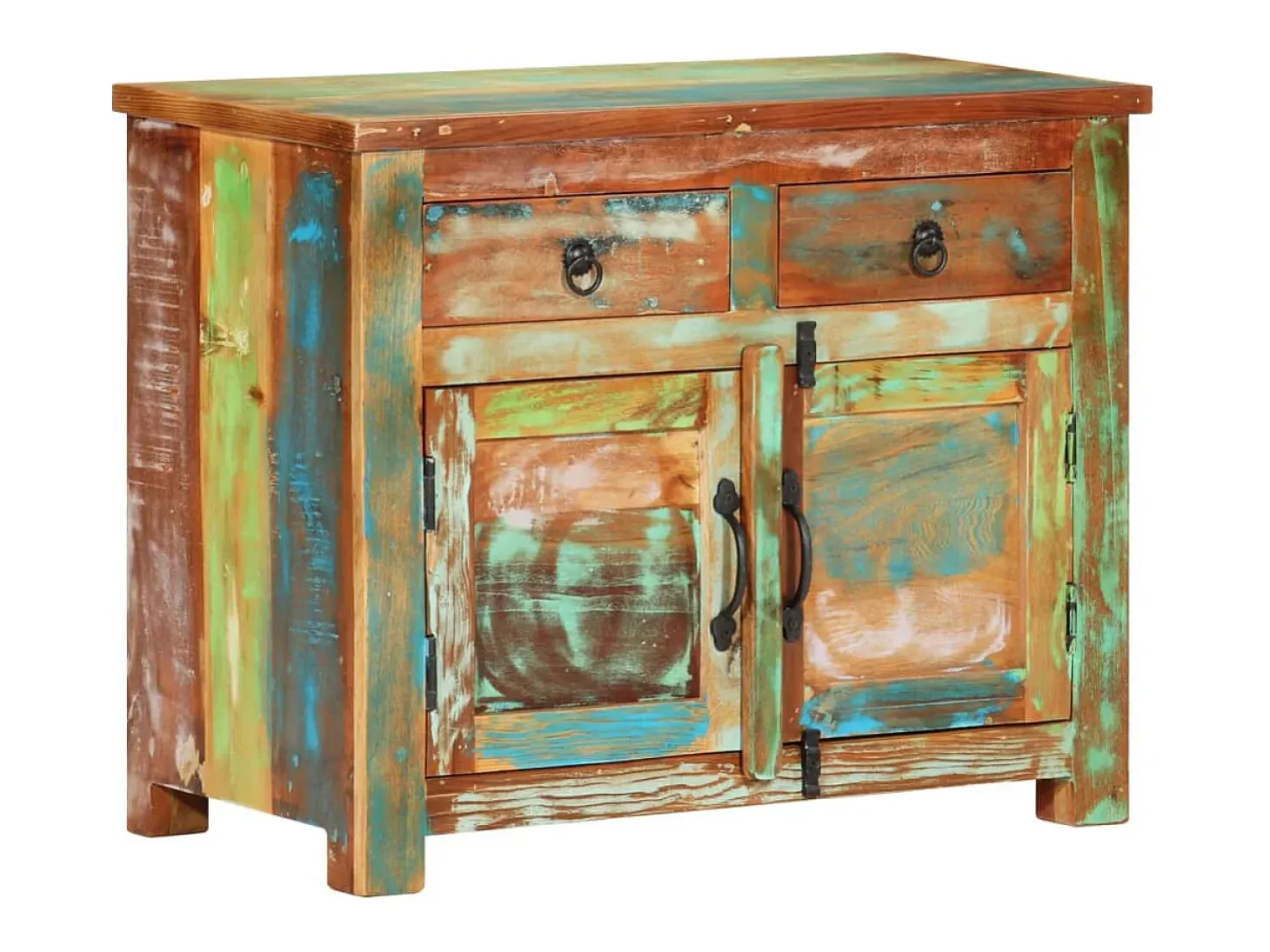 Aparador de madera maciza reciclada 68x35x55 cm