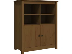 Aparador de madera maciza de pino marrón miel 83x41,5x100 cm ES19255
