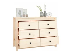 Aparador de madera maciza de pino 100x40x72 cm