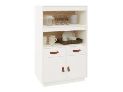 Aparador de madera maciza de pino blanco 67x40x108,5 cm ES56791