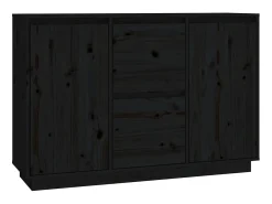 Aparador de madera maciza de pino negro 111x34x75 cm ES99051