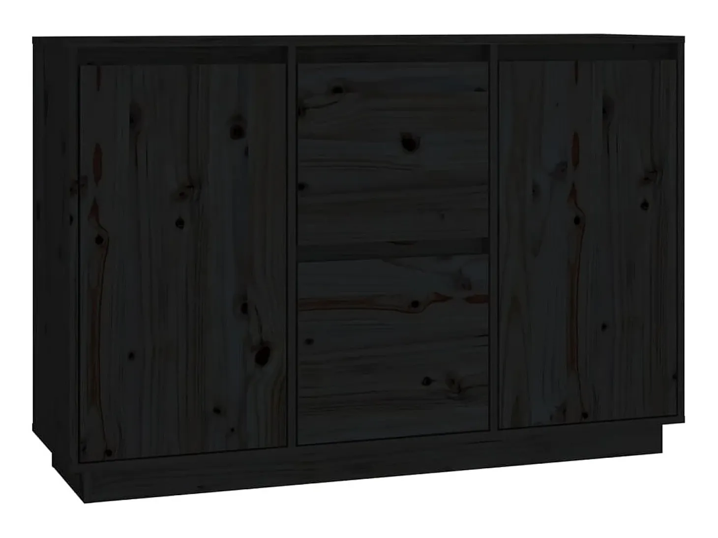 Aparador de madera maciza de pino negro 111x34x75 cm ES99051