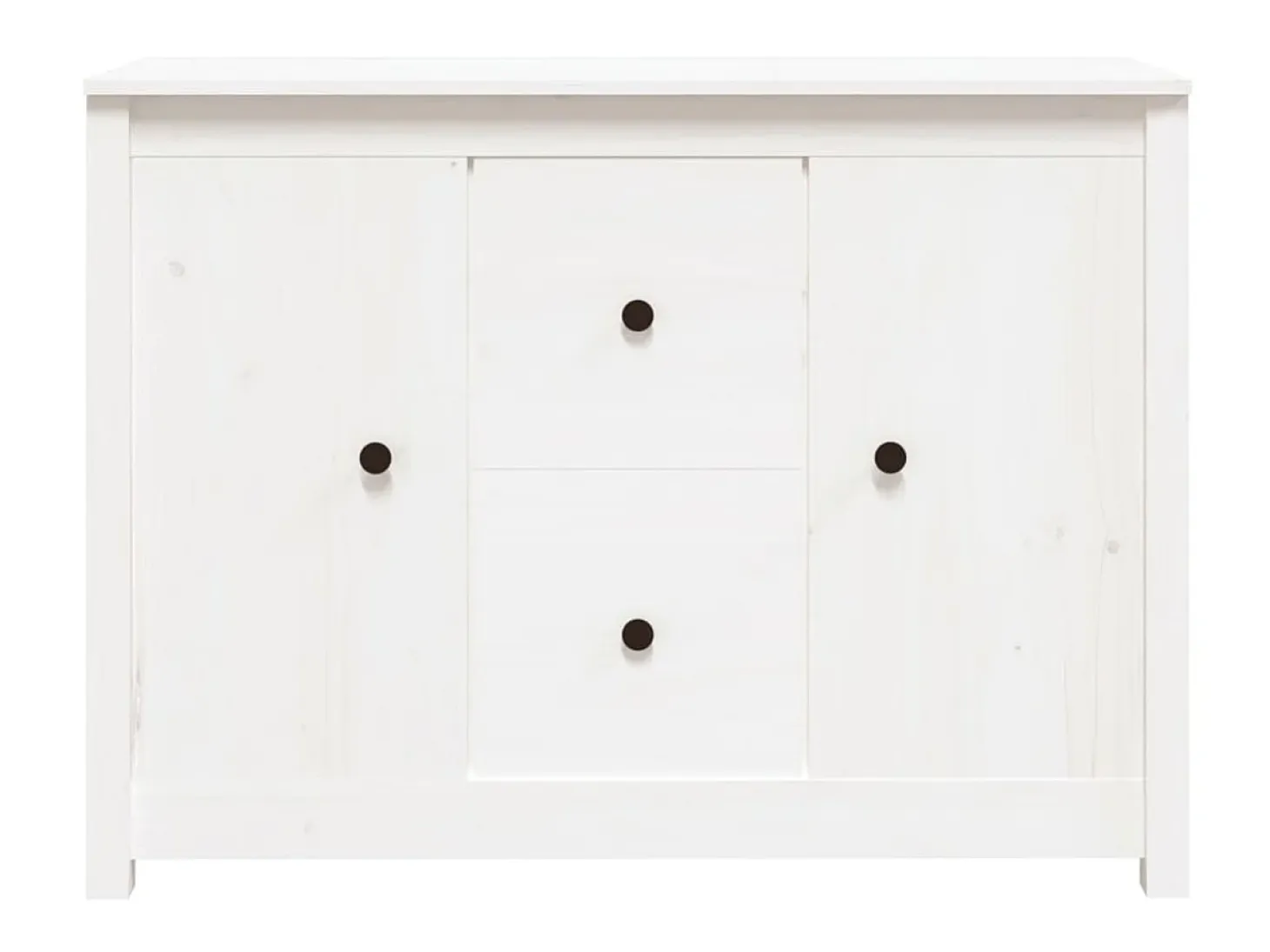 Aparador de madera maciza de pino blanco 100x35x74 cm ES12895