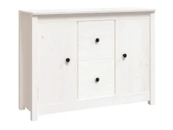 Aparador de madera maciza de pino blanco 100x35x74 cm ES12895