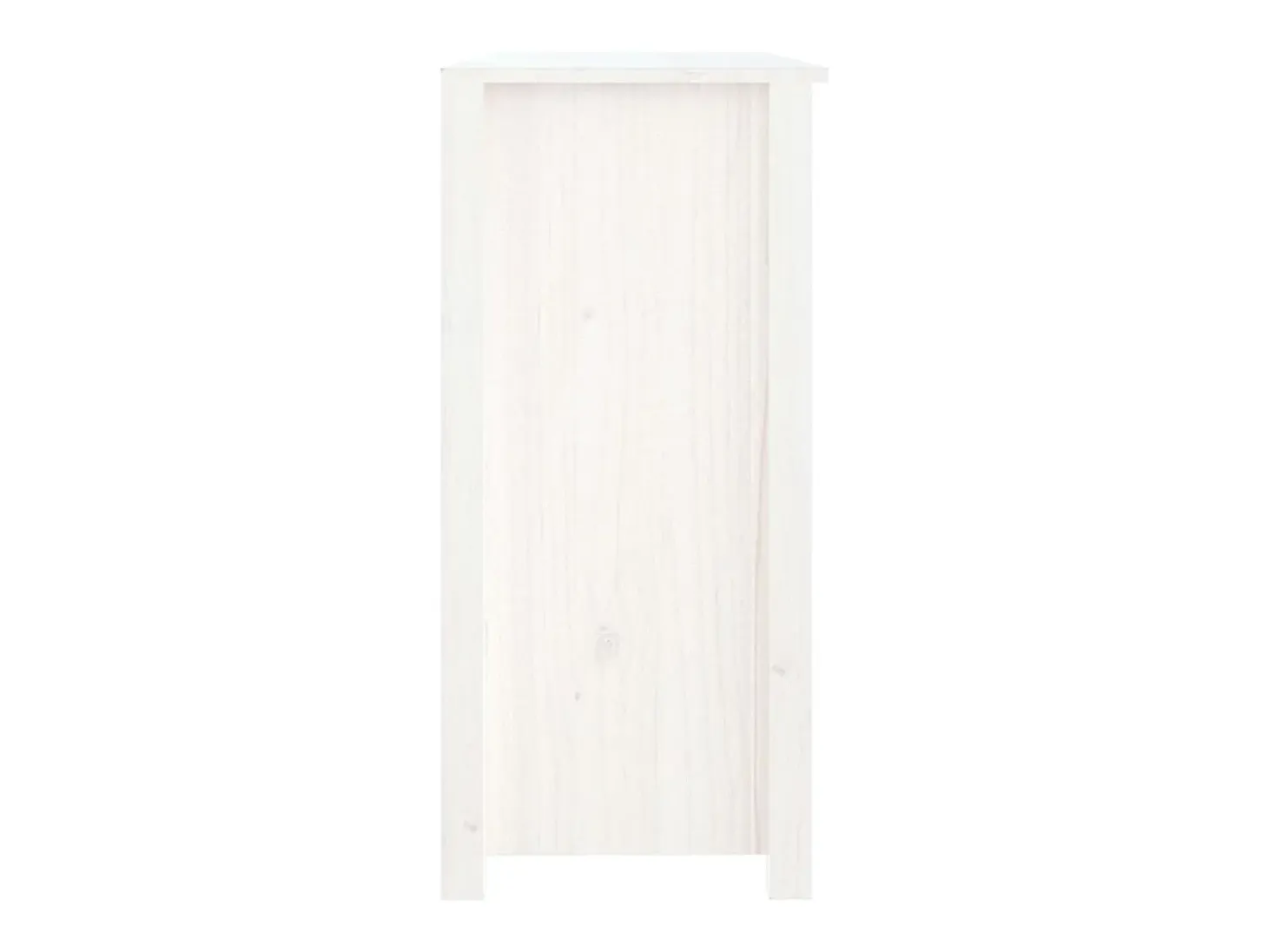 Aparador de madera maciza de pino blanco 100x35x74 cm ES12895