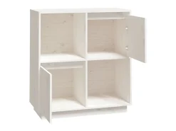Aparador de madera maciza de pino blanco 74x35x80 cm ES31610