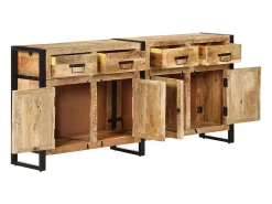 Aparador de madera maciza de mango 172x35x80 cm