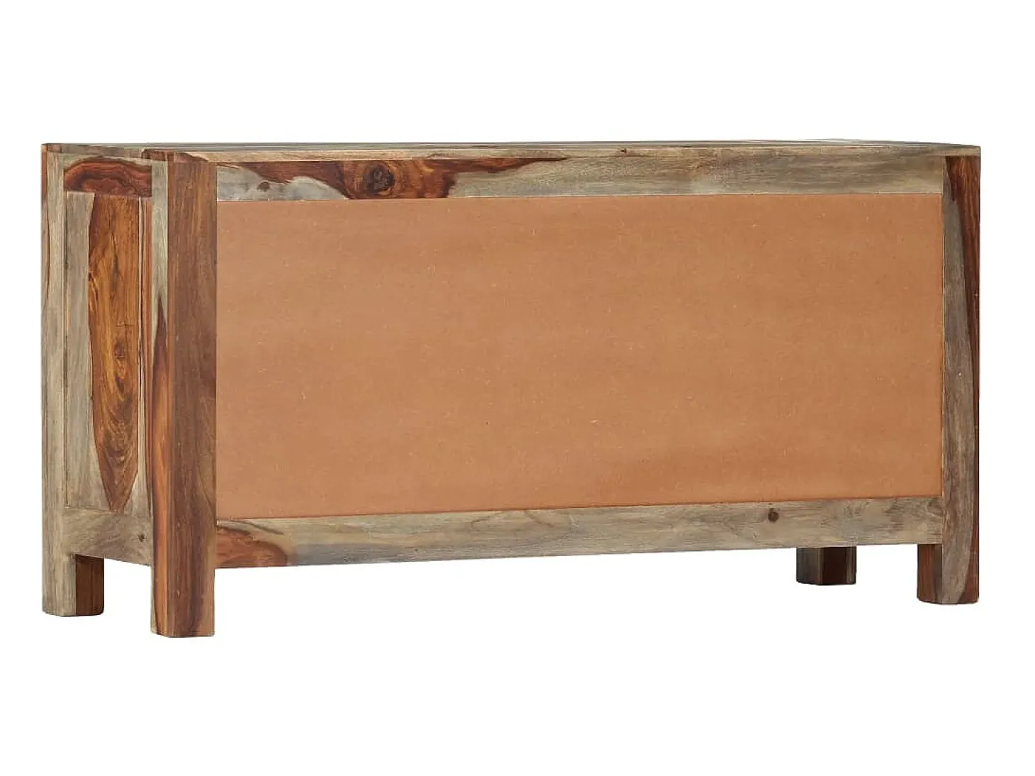 Aparador de madera maciza de sheesham gris 100x30x50 cm ES54932