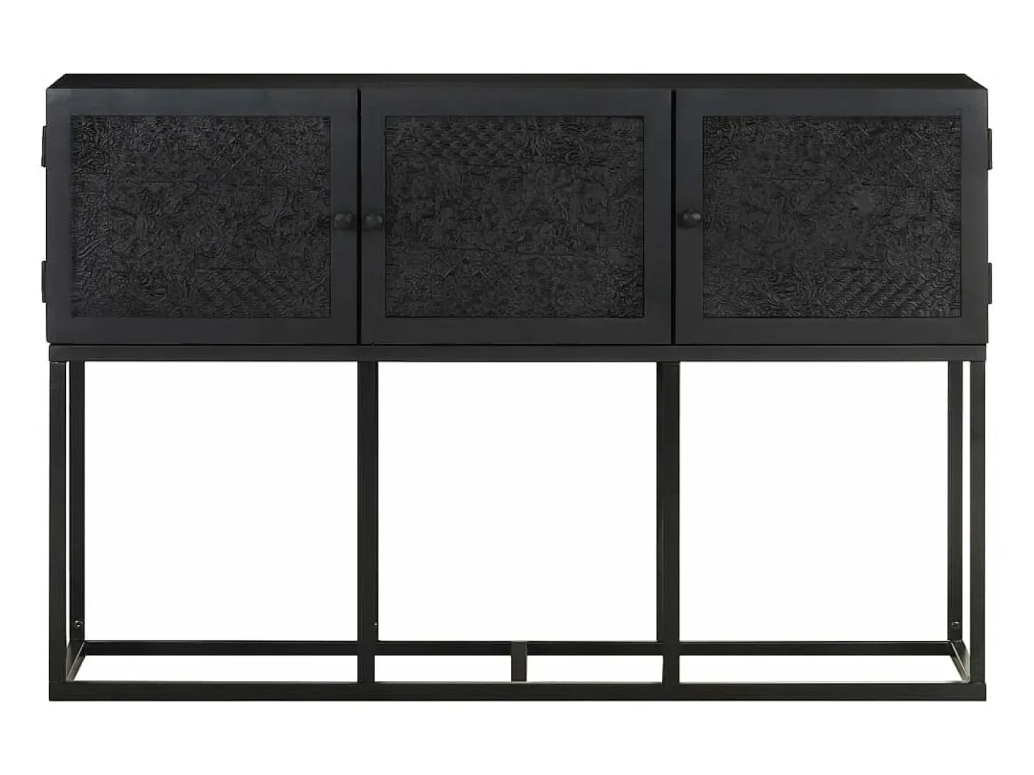 Aparador de madera maciza de mango 115x30x76 cm