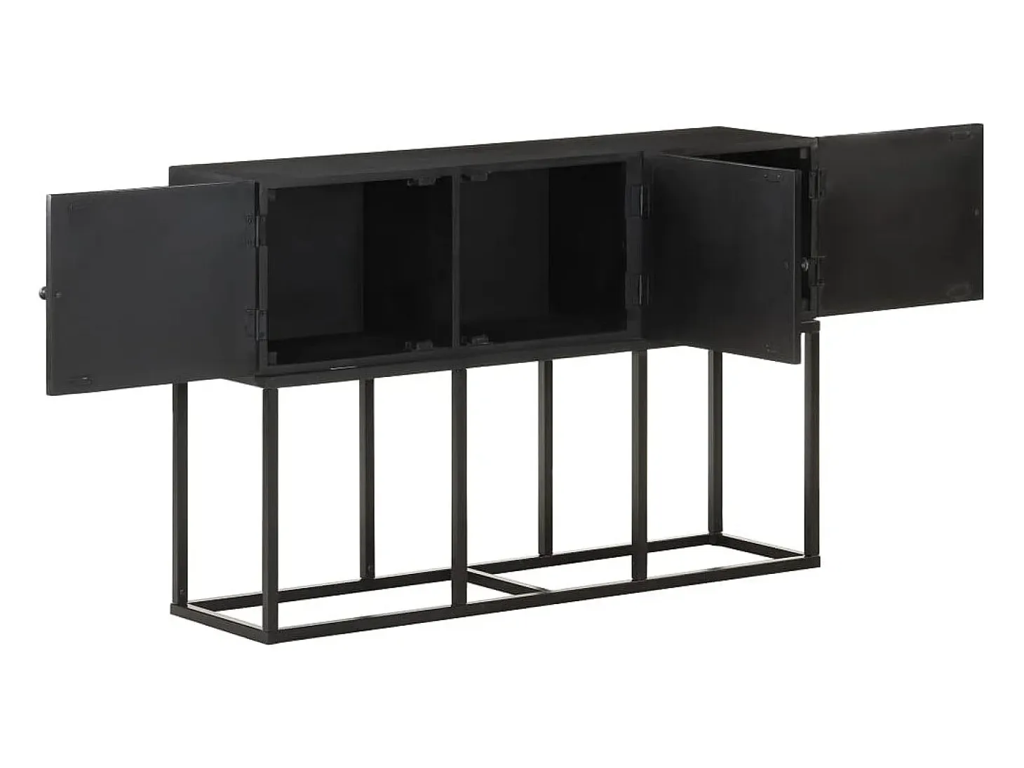 Aparador de madera maciza de mango 115x30x76 cm