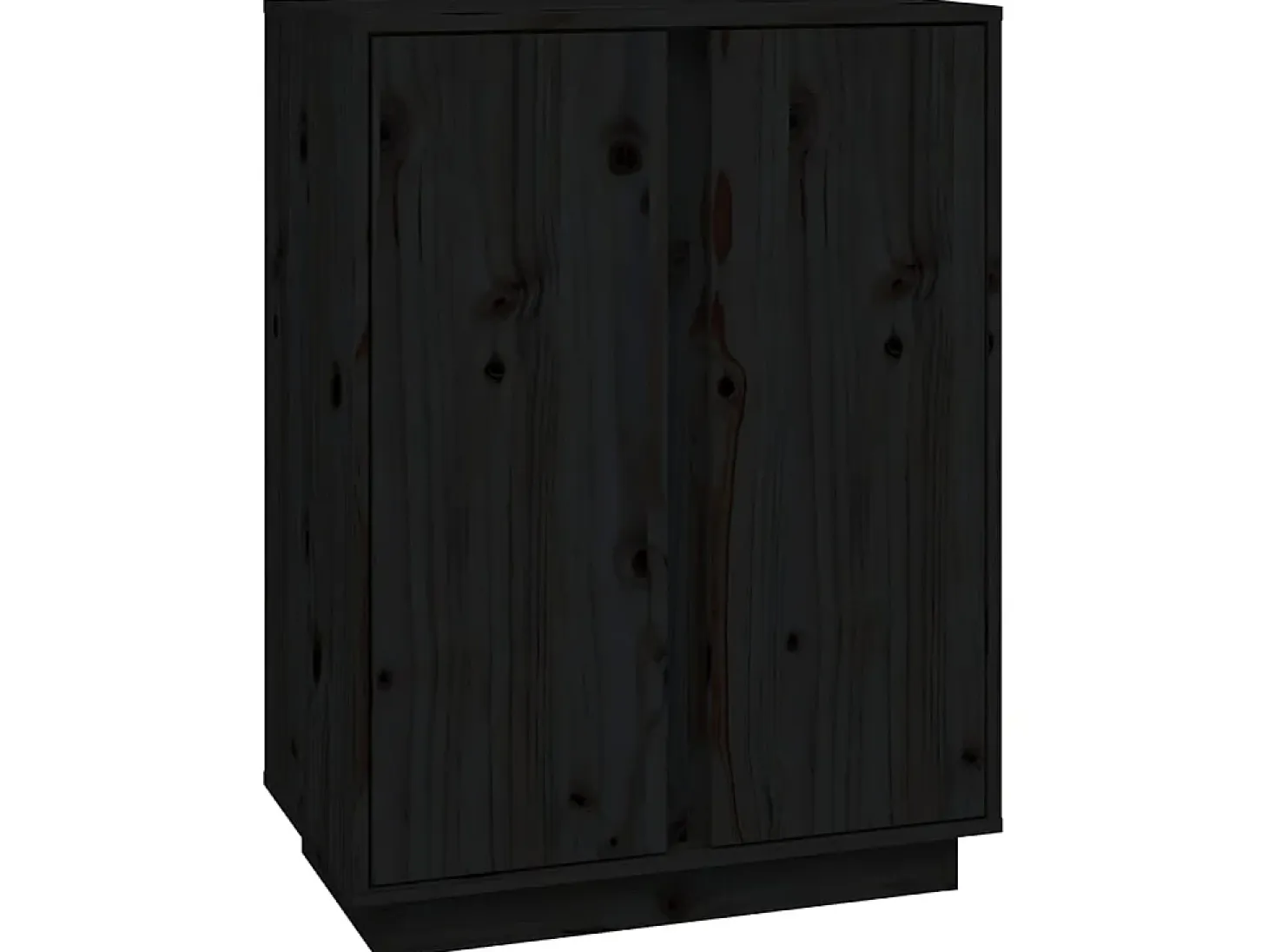 Aparador de madera maciza de pino negro 60x35x80 cm ES69985
