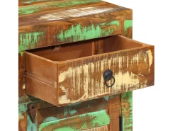 Aparador de madera maciza reciclada 110x35x65 cm