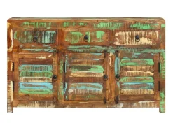 Aparador de madera maciza reciclada 110x35x65 cm