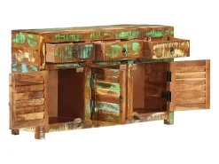 Aparador de madera maciza reciclada 110x35x65 cm