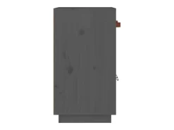Aparador de madera maciza de pino gris 65,5x40x75 cm ES30539