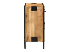 Aparador de madera maciza mango sin tratar y metal 80x31x66 cm ES48179