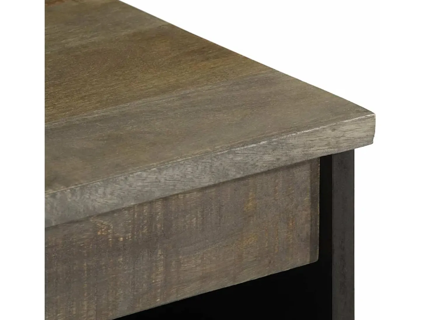 Aparador de madera maciza de mango 60x33x75 cm