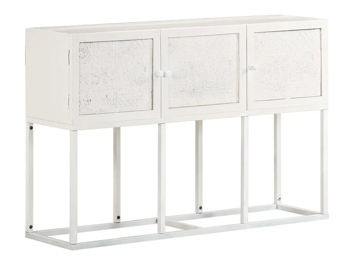 Aparador de madera maciza de mango 115x30x76 cm