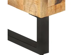 Aparador de madera maciza de mango y metal 80x30x71 cm