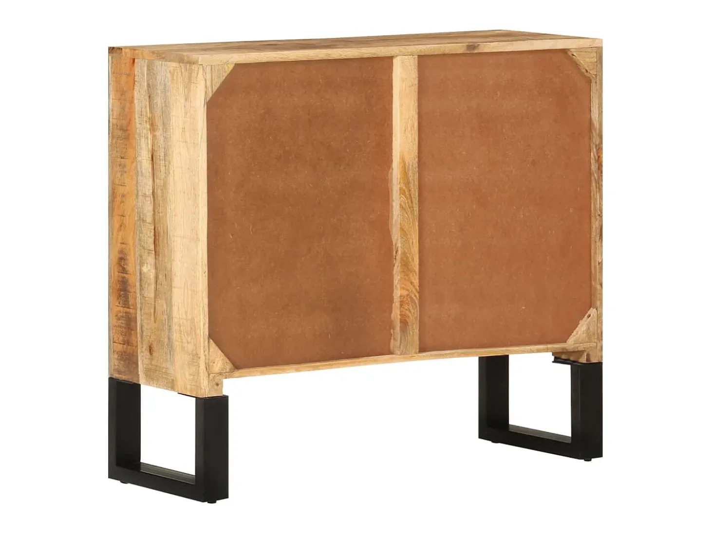 Aparador de madera maciza de mango y metal 80x30x71 cm
