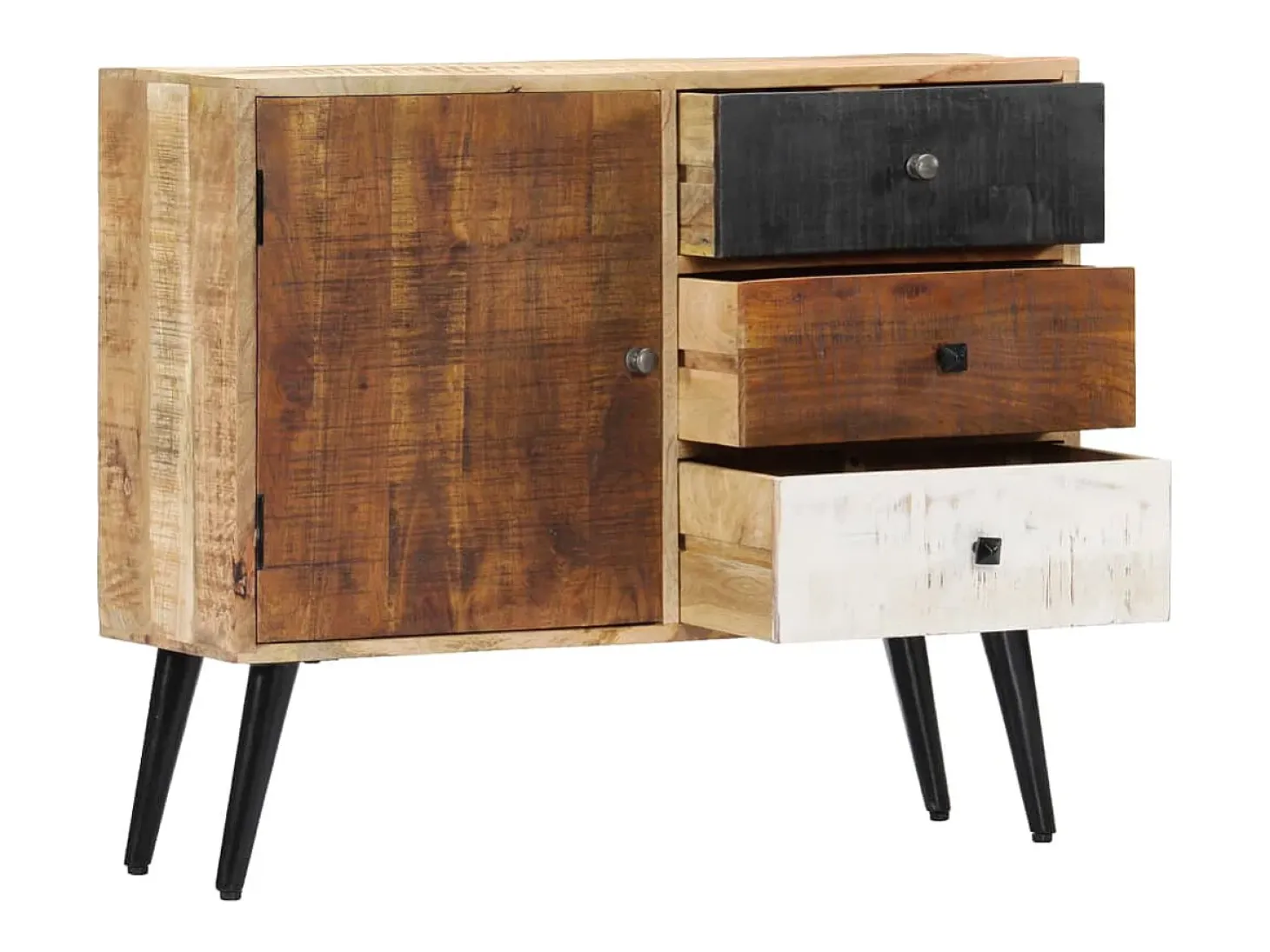 Aparador de madera maciza de mango 88x30x73 cm