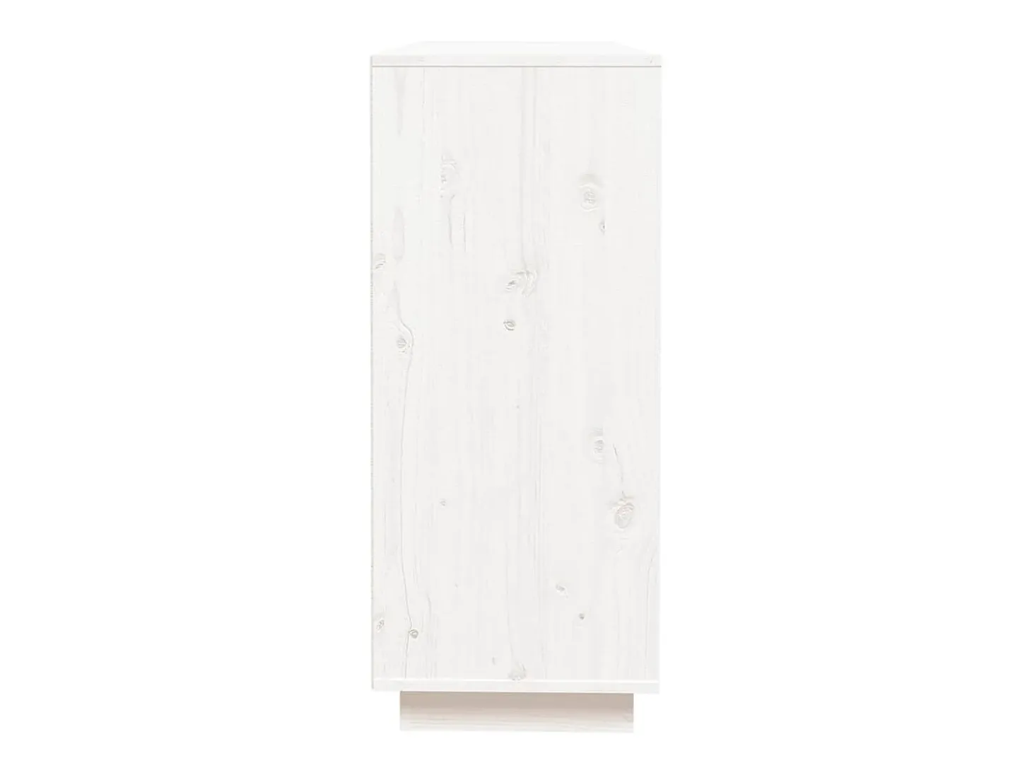 Aparador de madera maciza de pino blanco 110,5x35x80 cm