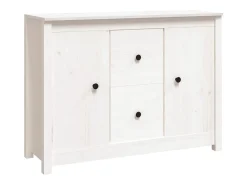 Aparador de madera maciza de pino blanco 100x35x74 cm