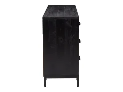 Aparador de madera maciza de pino negro 110x35x70 cm