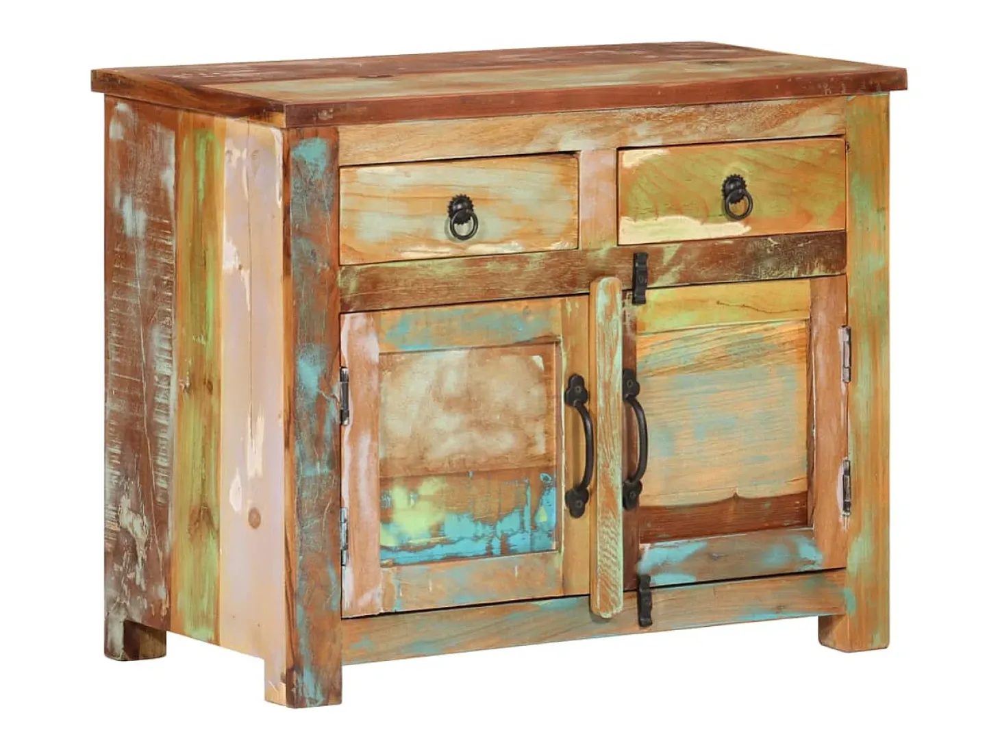 Aparador de madera maciza reciclada 68x35x55 cm