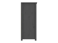 Aparador de madera maciza de pino gris 83x41,5x100 cm