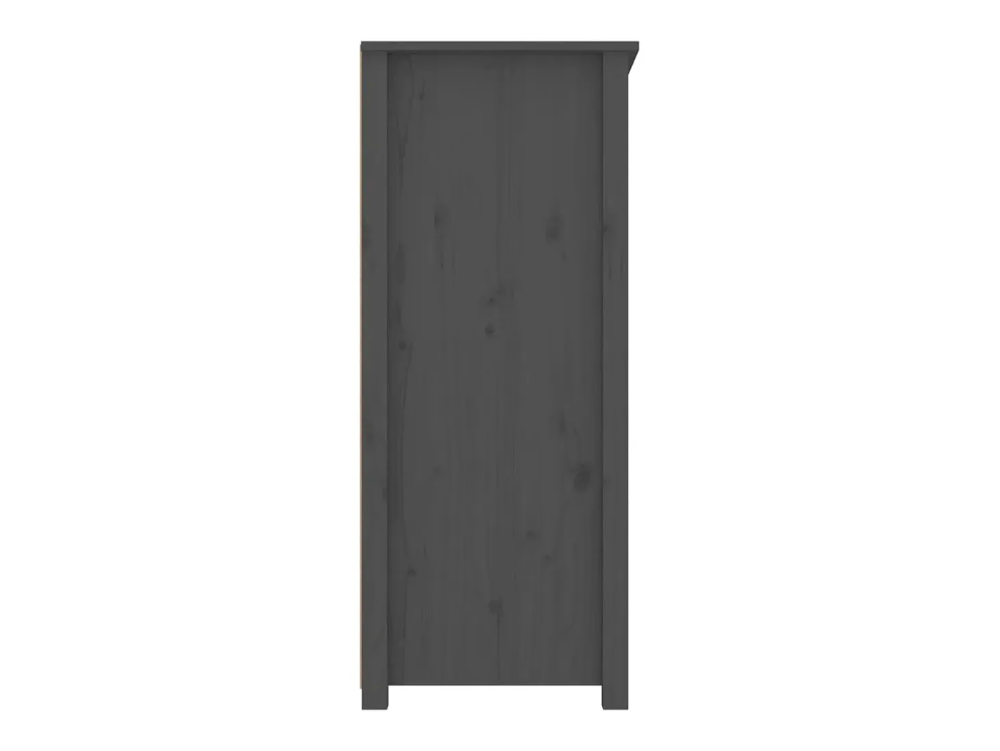 Aparador de madera maciza de pino gris 83x41,5x100 cm