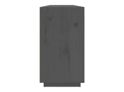 Aparador de madera maciza de pino gris 100x40x75 cm