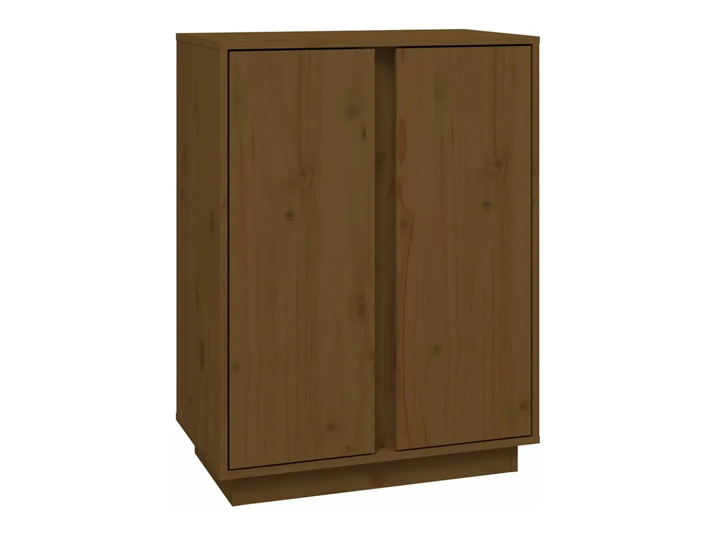 Aparador de madera maciza de pino marrón miel 60x35x80 cm