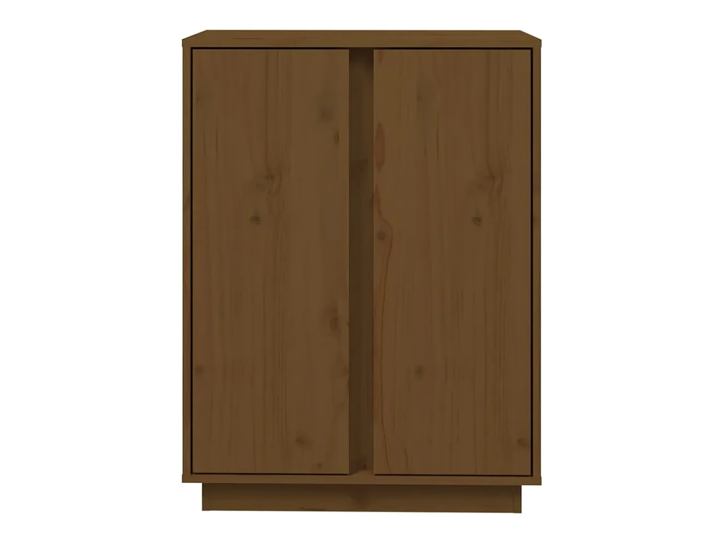 Aparador de madera maciza de pino marrón miel 60x35x80 cm