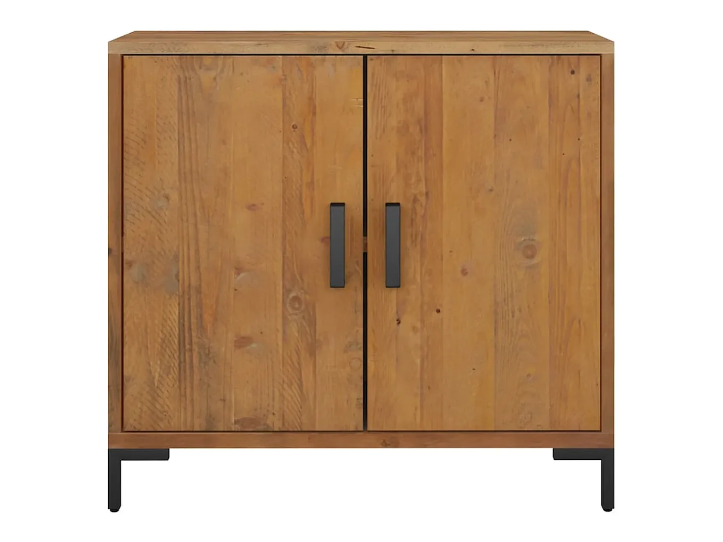 Aparador de madera maciza de pino marrón 75x35x70 cm