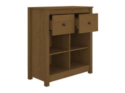 Aparador de madera maciza de pino marrón miel 70x35x80 cm ES51245