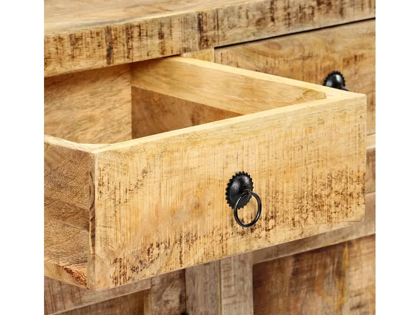 Aparador de madera maciza de mango 120x35x76 cm