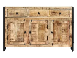 Aparador de madera maciza de mango 120x35x76 cm
