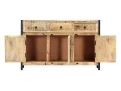 Aparador de madera maciza de mango 120x35x76 cm
