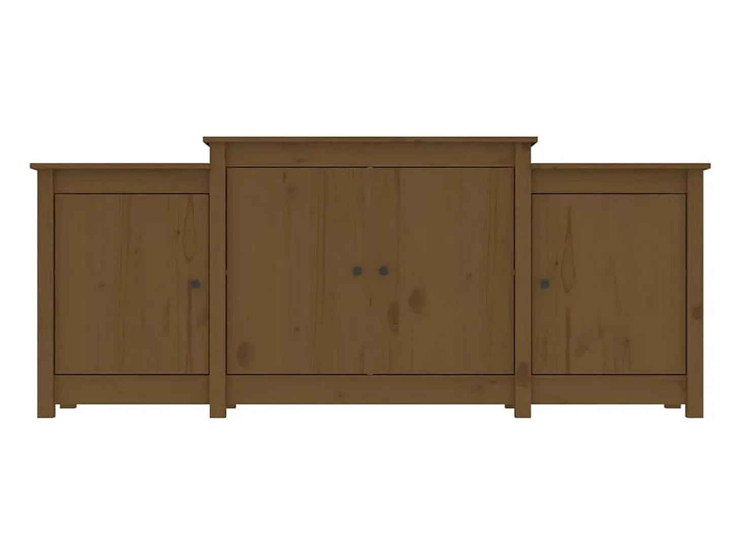 Aparador de madera maciza de pino marrón miel 164x37x68 cm ES84171