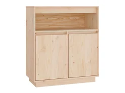 Aparador de madera maciza de pino 70x34x80 cm ES43680