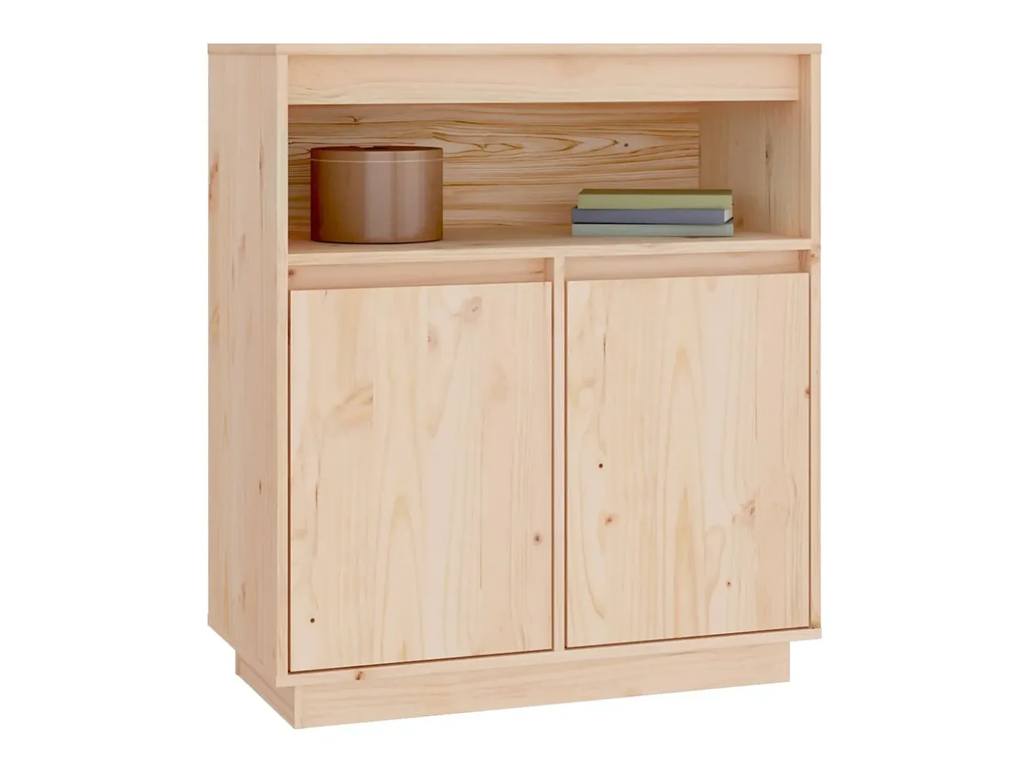 Aparador de madera maciza de pino 70x34x80 cm ES43680