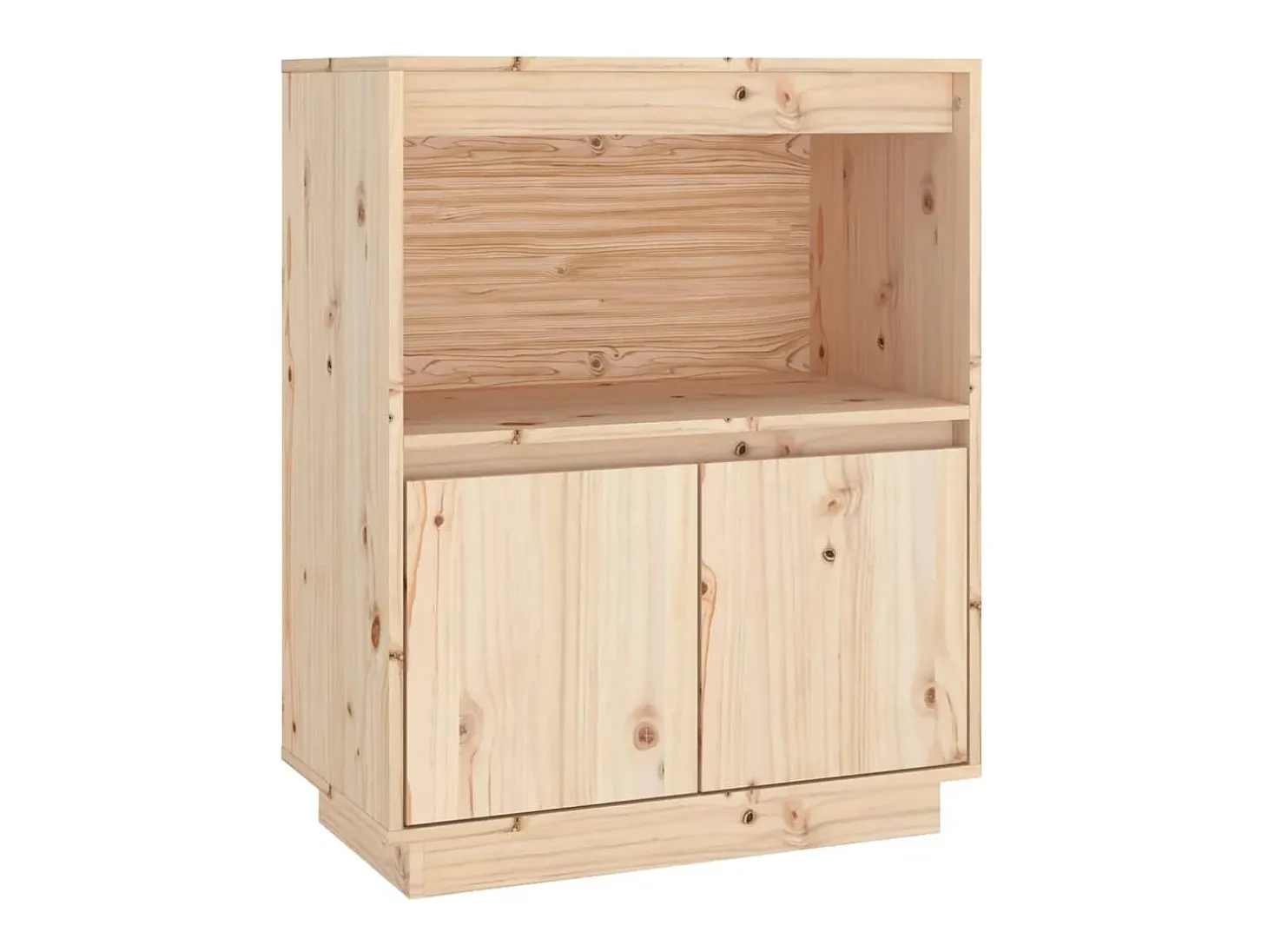 Aparador de madera maciza de pino 60x34x75 cm ES49978