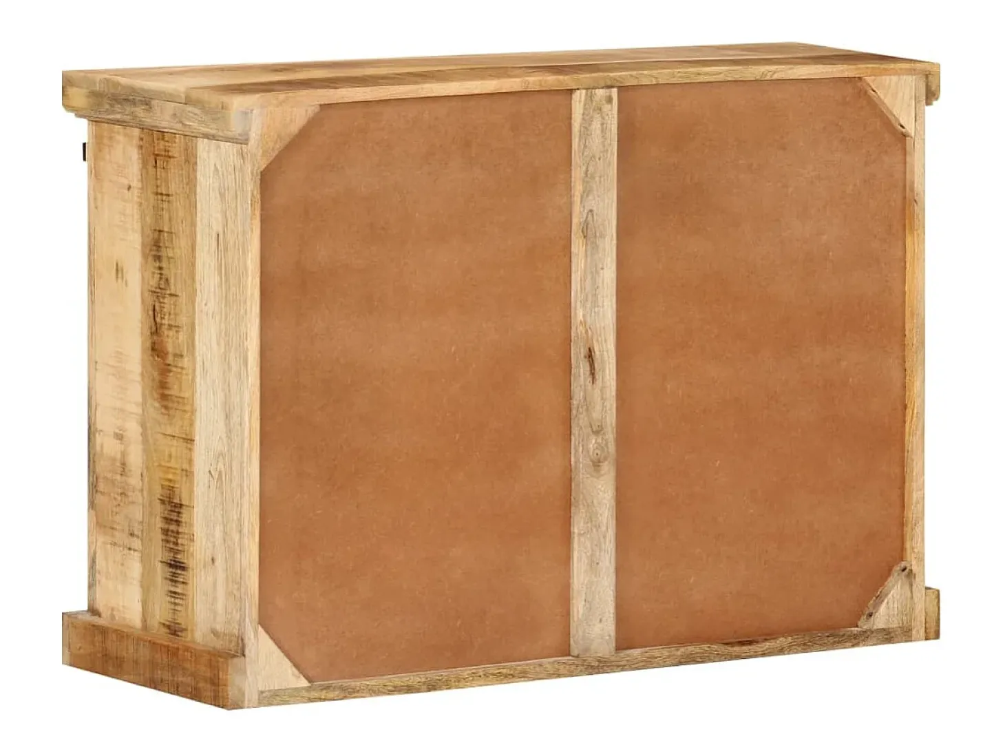 Aparador de madera maciza de mango sin tratar 80x30x55 cm