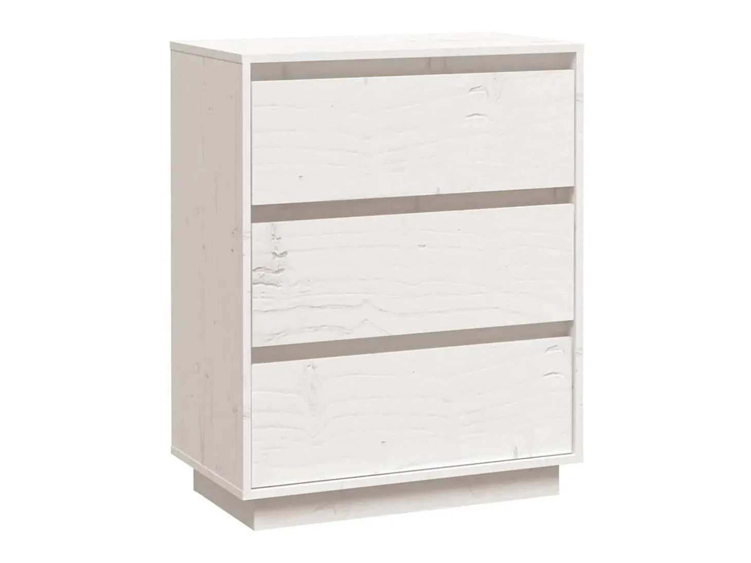 Aparador de madera maciza de pino blanco 60x34x75 cm ES57037