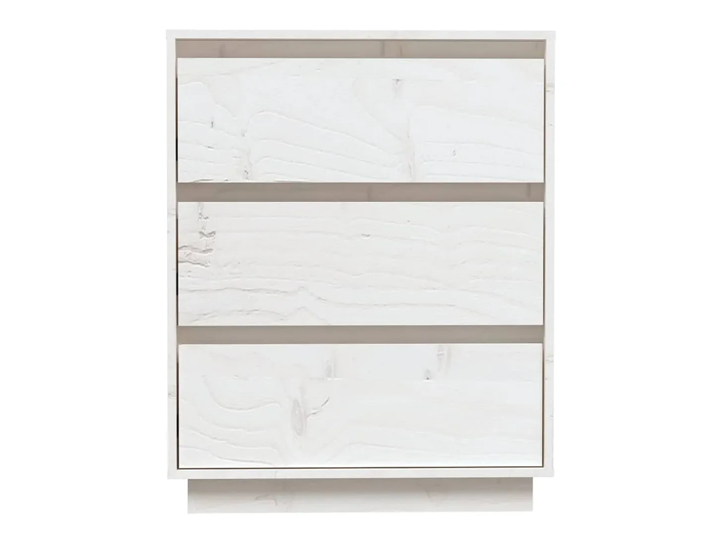 Aparador de madera maciza de pino blanco 60x34x75 cm ES57037